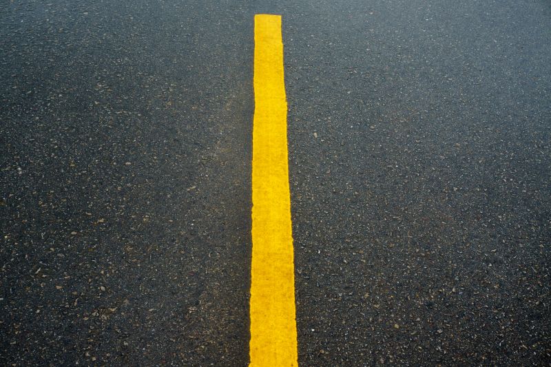 Blacktop Driveway with Clear Lines